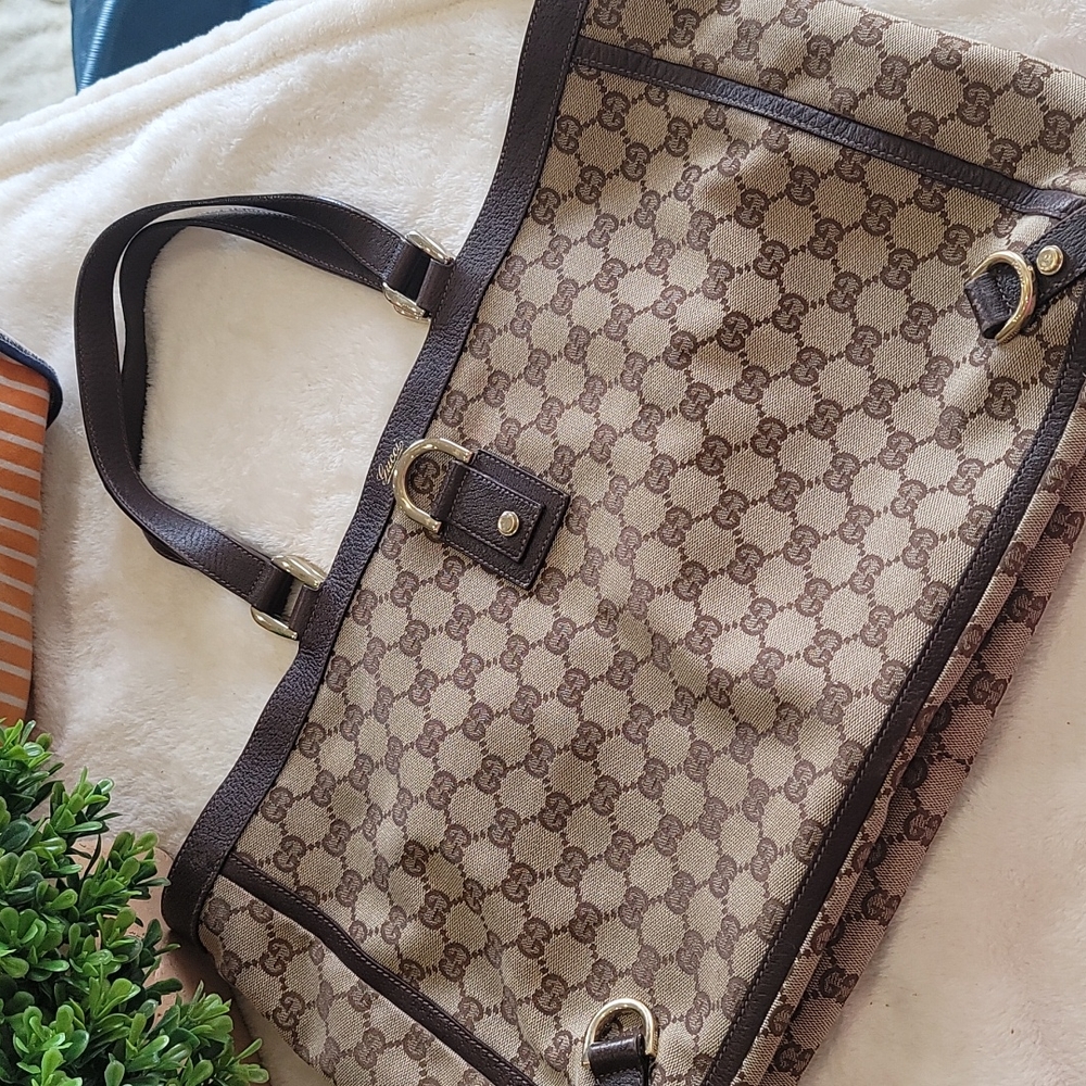 Gucci Monogram Canvas Abbey D-Ring  Tote